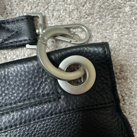 Rare Hammett Tony small black grained leather with brushed silver hardware - Picture 4 of 7